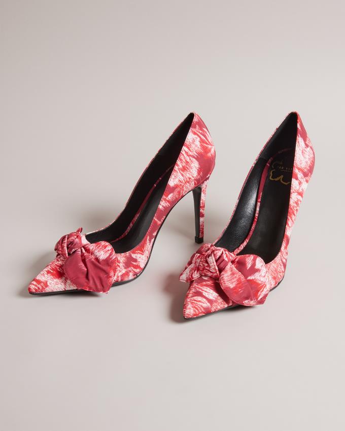 Chaussures à Talons Ted Baker Glitched Floral Court Rouge Femme | ATY-96535934